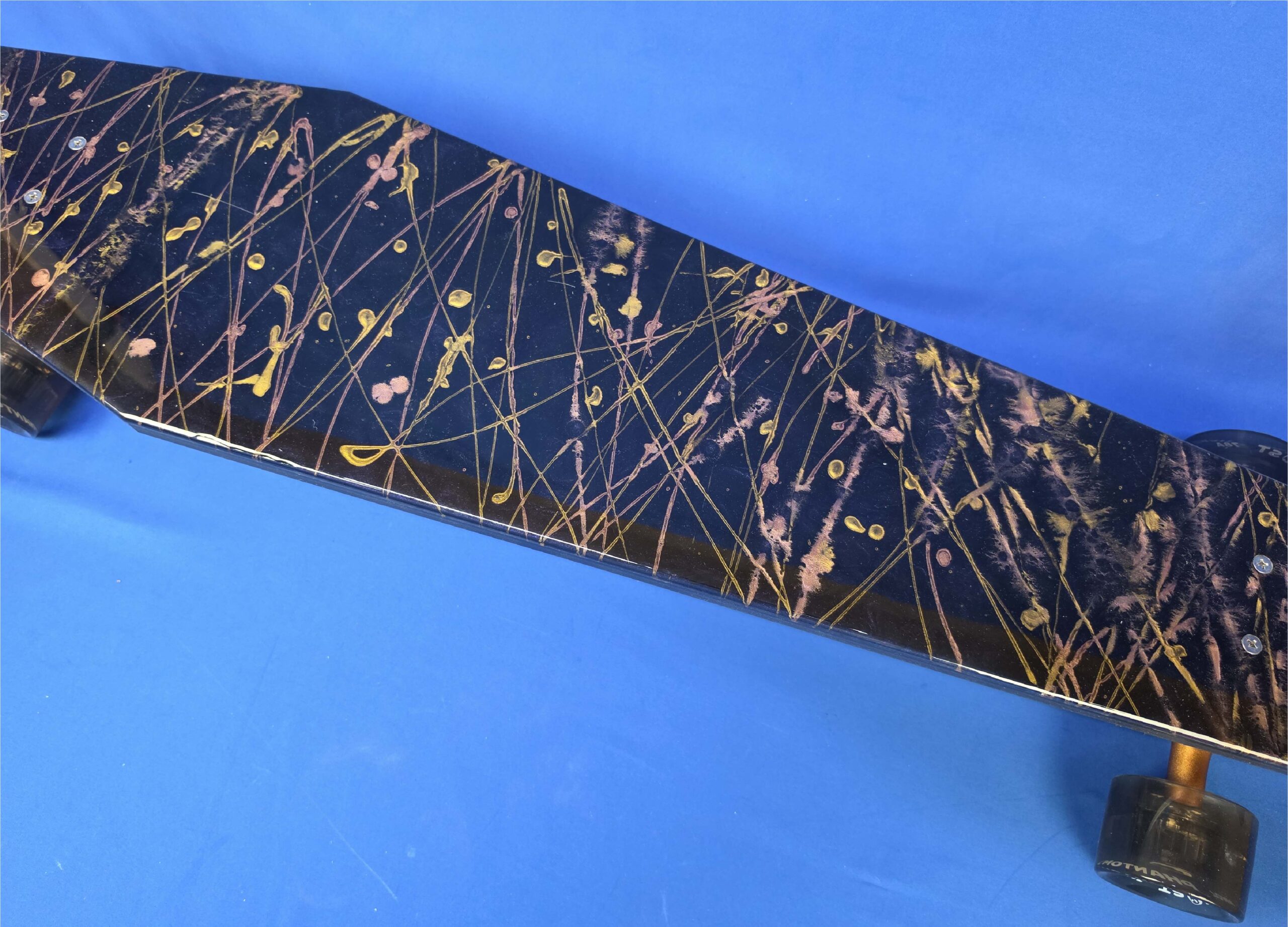 40" Coffin Black and Gold Resin Longboard, Closeout - Image 2