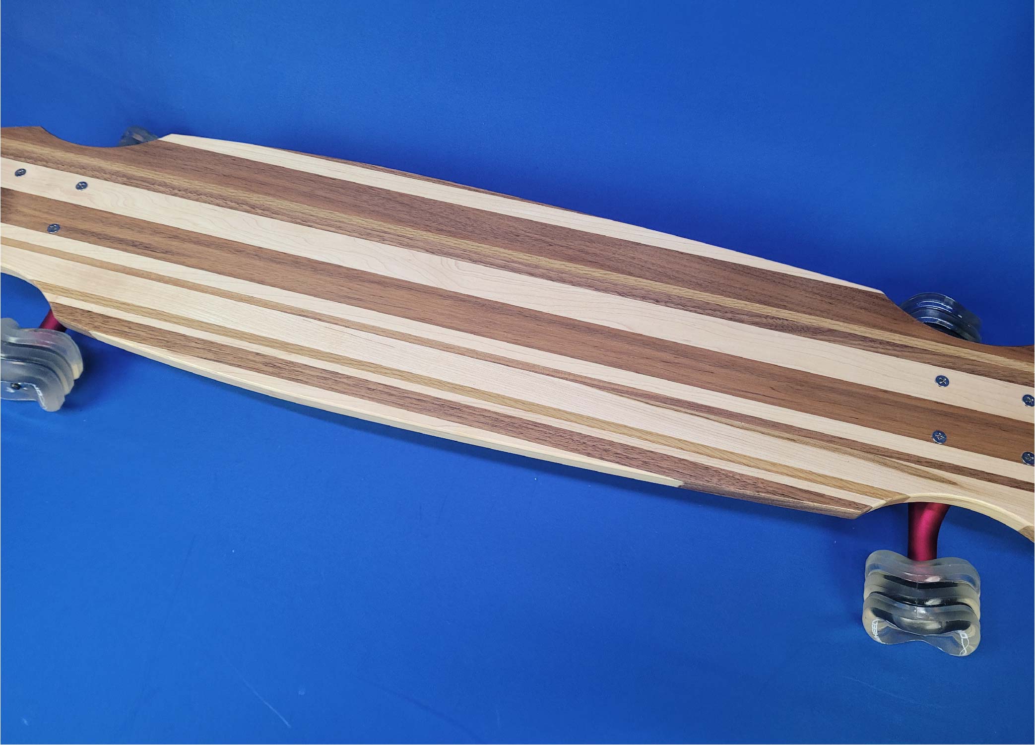 40" Wheel Cut Solid Wood Handmade Longboard "Forest Glide" - Image 2