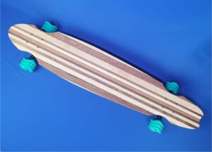 40" Wheel Cut Solid Wood Handmade Longboard "Forest Cruise"
