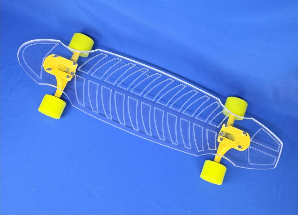 30" Wheel Cut Fishbone Longboard, Closeout