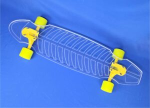 30" Wheel Cut Fishbone Longboard, Closeout