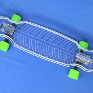 30″ Wheel Cut Fishbone Longboard with Full LEDs, Closeout