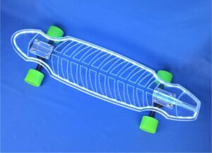 30" Wheel Cut Fishbone Longboard with Full LEDs, Closeout