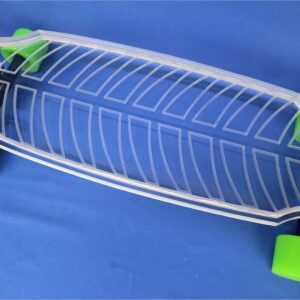 30″ Wheel Cut Fishbone Longboard with Full LEDs, Closeout