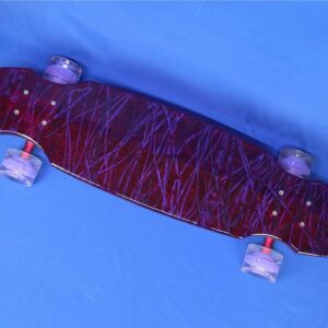30″ Wheel Cut Purple Resin Longboard, Closeout
