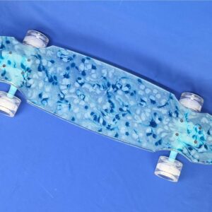 30″ Wheel Cut Turquoise Resin Longboard, Closeout