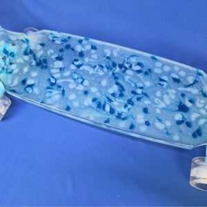30″ Wheel Cut Turquoise Resin Longboard, Closeout