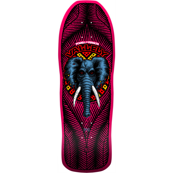 Powell Peralta Mike Vallely Elephant Pink 9.85 inch reissue skateboard deck