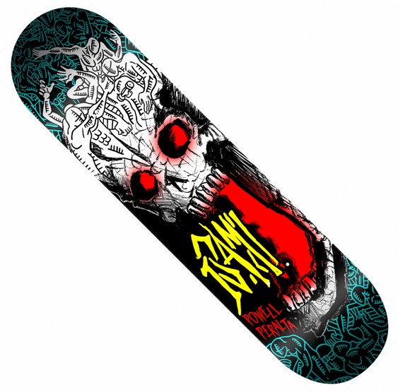 Powell Peralta Isamu Yamamoto Skull Freestyle 7.25 x 29 skateboard deck