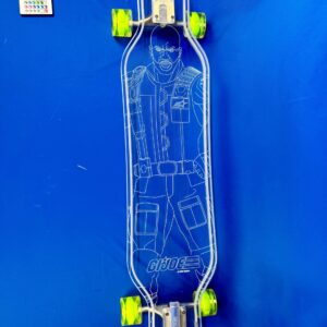 Roadblock GI JOE LED Acrylic Longboard | Hasbro x Everyone Skate