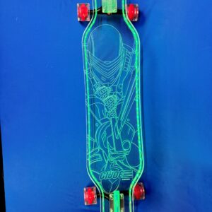 Snake Eyes GI JOE LED Acrylic Longboard | Hasbro x Everyone Skate
