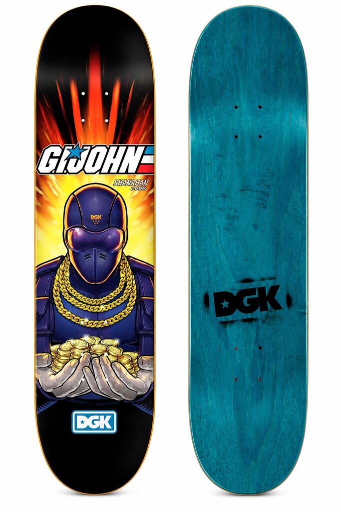 DKG skateboard deck GI JOHN