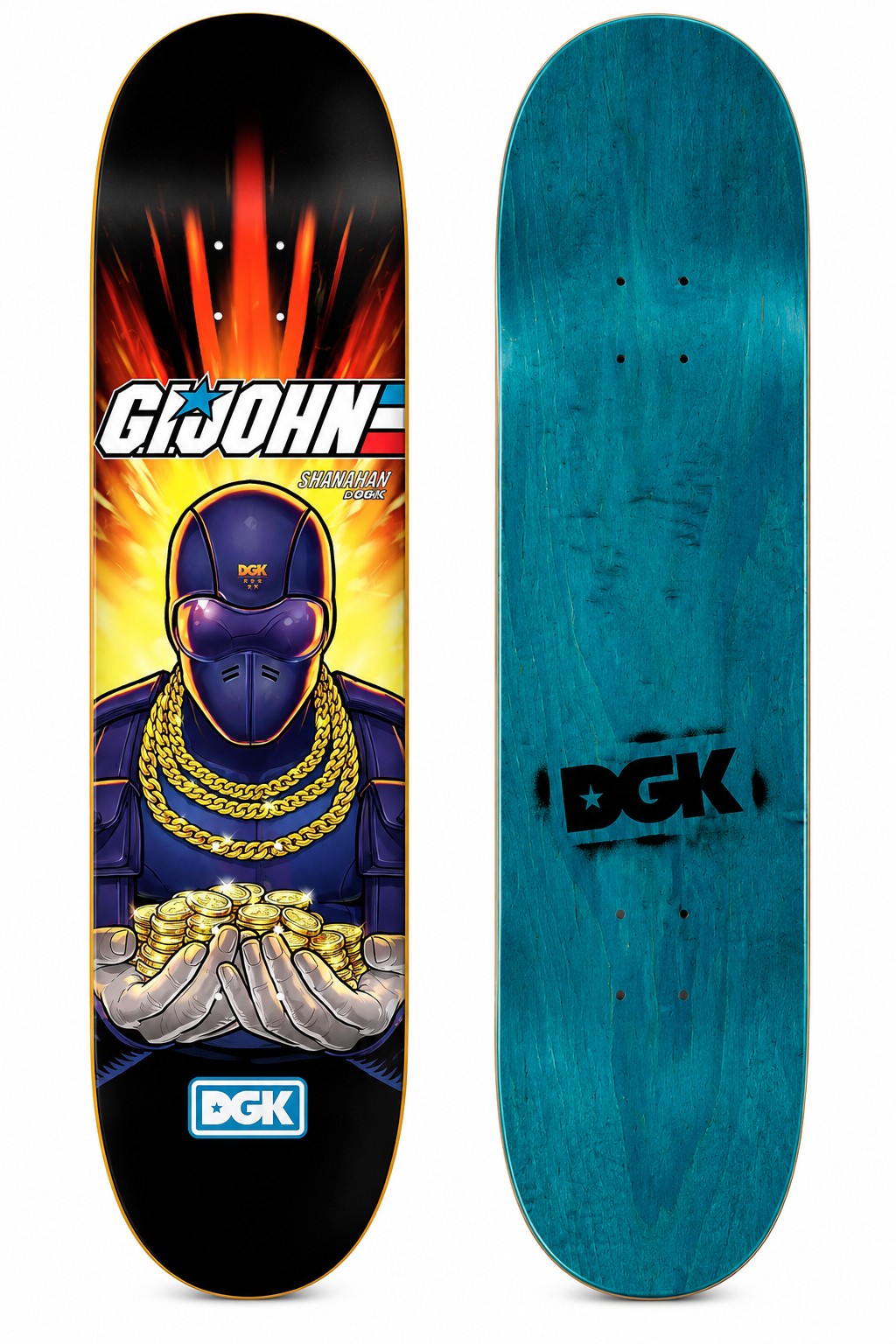 DKG skateboard deck GI JOHN