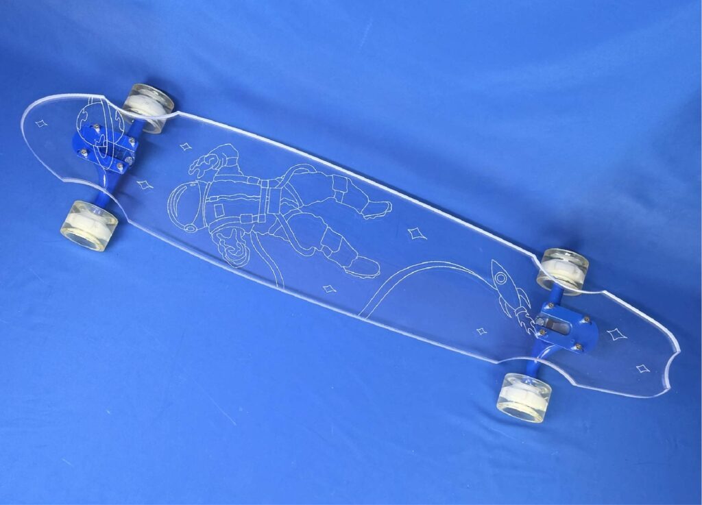 40" Wheel Cut Astronaut Longboard, Closeout