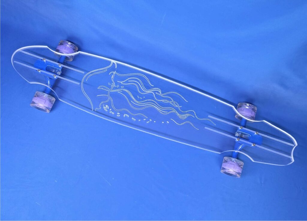 40" Wheel Cut Jellyfish Longboard, Closeout
