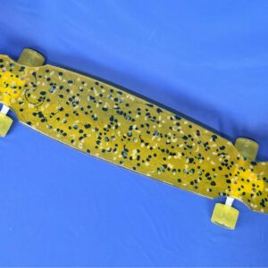 40″ Wheel Cut Yellow Resin Longboard, Closeout
