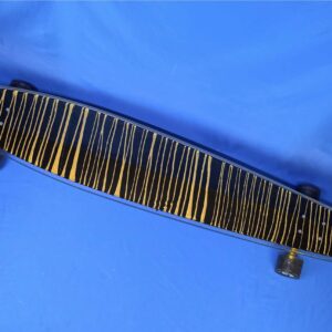 48″ Pintail Black and Gold Resin Longboard with 1″ Deck, Closeout