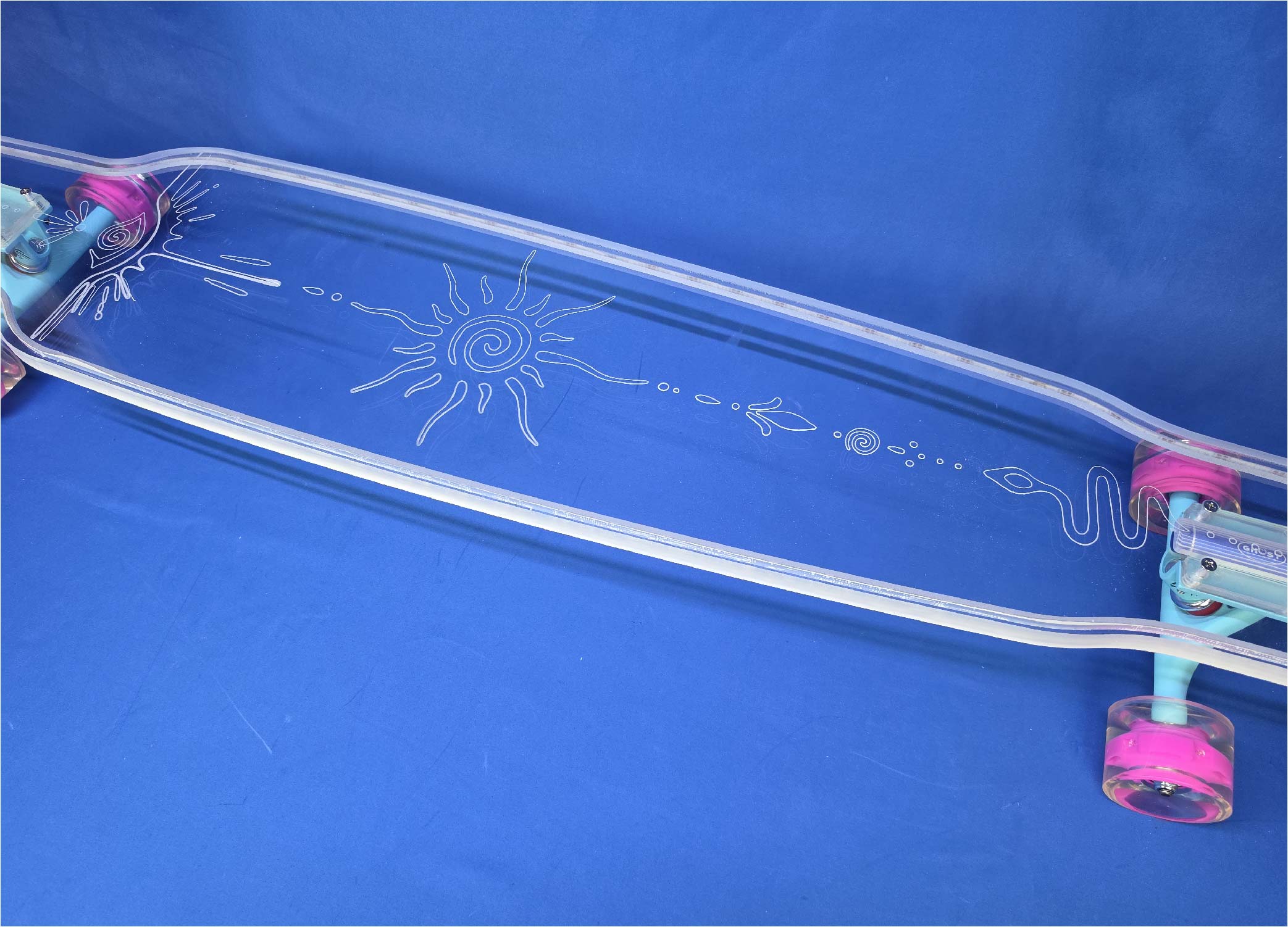 48" Platypus Dancer Custom Longboard with Full LEDs, Closeout - Image 3