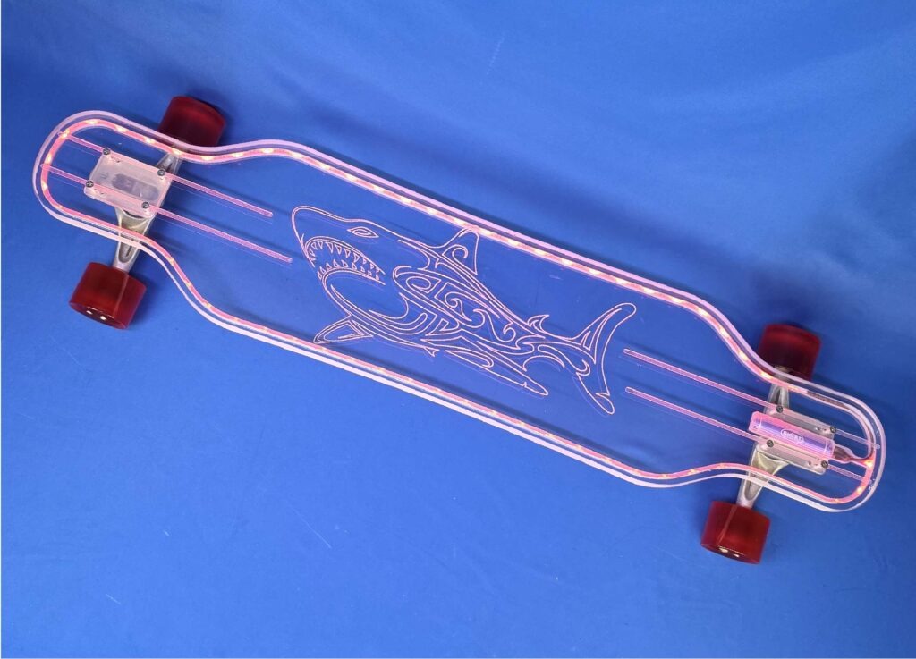 40" Platypus Great White Longboard with Full LEDs, Closeout