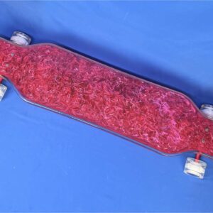 40″ Platypus Red and Mauve Resin Longboard with 1″ Deck, Closeout
