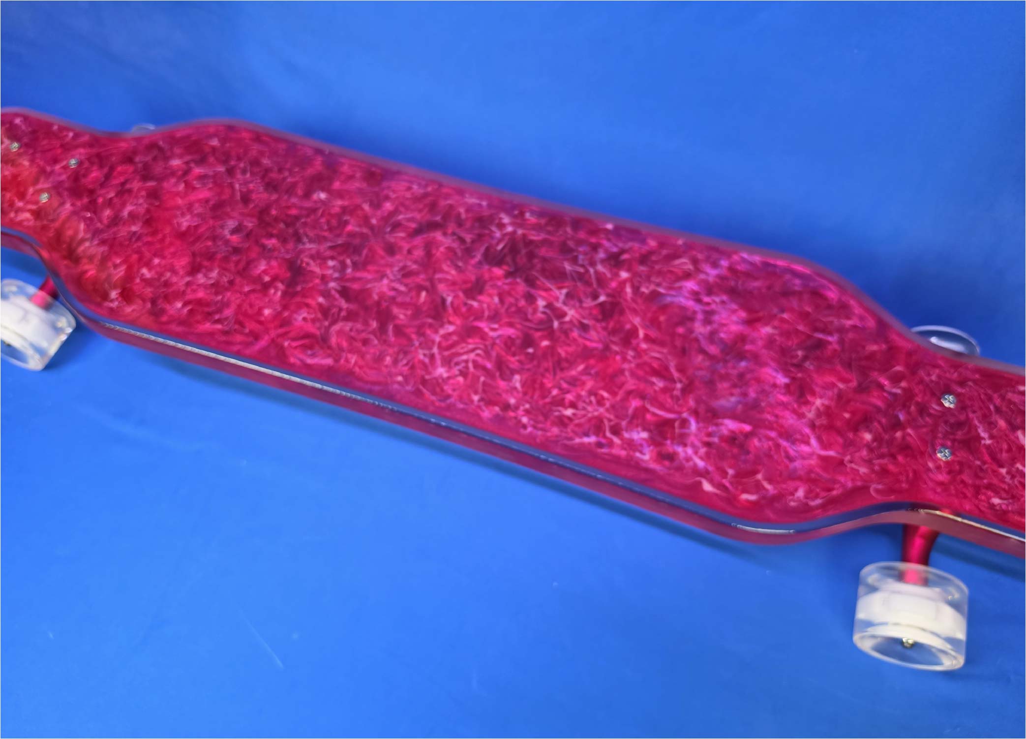 40" Platypus Red and Mauve Resin Longboard with 1" Deck, Closeout - Image 2