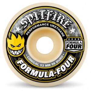 Spitfire Formula Four 99D Conical skateboard wheels with yellow